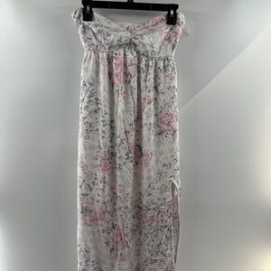 Hollister Strapless Twist Bust Maxi Dress – Open Back Detailing, Size Medium